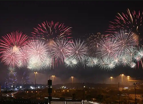 蓝田县焰火晚会